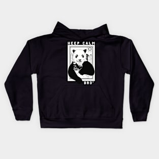 Keep Calm Bro Relaxed Panda Fun Kids Hoodie